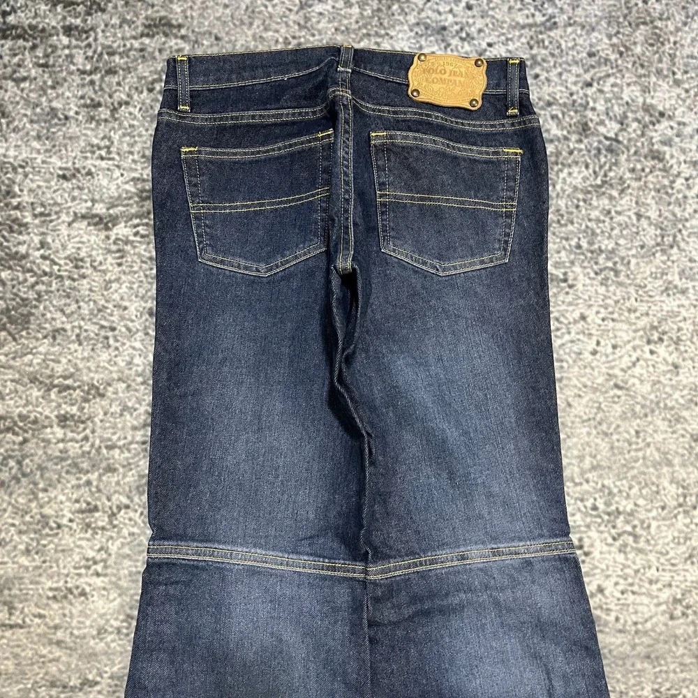 Polo Jeans Co. Womens 6 (30x32) Blue Stretch Bootcut W/ Snaps Western Low Rise - Picture 3 of 16